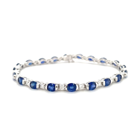 Sapphire Diamond Bracelet-Sapphire Diamond Bracelet - SBEDW00182