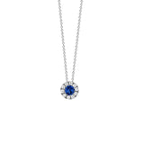 Sapphire Diamond Necklace-Sapphire Diamond Necklace - P6651-S