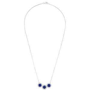 Sapphire Diamond Necklace-Sapphire Diamond Necklace - SNNEL00182