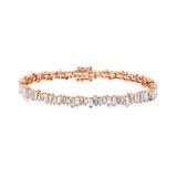 Shy Creation Diamond Baguette Bangle 2.78 CT-Shy Creation Baguette Diamond Bangle - SC37215239V4ZS - Shy Creation Diamond Baguette Bangle in 14 karat rose gold with diamonds totaling 2.78 carats.