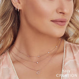 Shy Creation Diamond Clover Necklace 0.08 CT-Shy Creation Diamond Clover Necklace - SC55019619 - Shy Creation Diamond Clover Necklace in 14 karat rose gold totaling 0.08 carats.