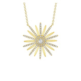 Shy Creation Diamond Flower Necklace 0.69 CT-Shy Creation Diamond Flower Necklace - SC55022683