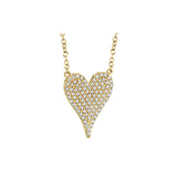 Shy Creation Diamond Heart Necklace 0.21 CT-Shy Creation Diamond Heart Necklace - SC55002005