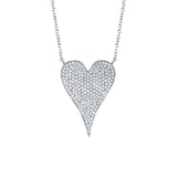 Shy Creation Diamond Heart Necklace 0.43 CT-Shy Creation Diamond Heart Necklace - SC55002481