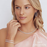 Shy Creation Diamond Tennis Bracelet 3.00 CT-Shy Creation Diamond Tennis Bracelet in 14 karat white gold. - SC55002952