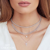 Shy Creation Diamond Tennis Necklace 2.49 CT-Shy Creation Diamond Tennis Necklace - SC55005146 - Shy Creation Diamond Tennis Necklace in 14 karat white gold with diamonds totaling 2.49 carats.