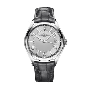 Vacheron Constantin Fiftysix Self-Winding-Vacheron Constantin Fiftysix Self-Winding in a 40mm stainless steel case with silver dial on leather strap, featuring a date display and automatic movement.