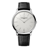 Vacheron Constantin Patrimony Manual-Winding-Vacheron Constantin Patrimony Manual-Winding in a 40mm white gold case with silver dial on leather strap, featuring a manual hand-wound movement.