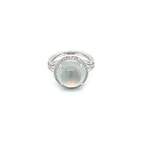 White Jade Diamond Ring-White Jade Diamond Ring -