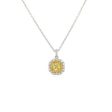 Yellow Diamond Necklace-Yellow Diamond Necklace - DNUJD00430