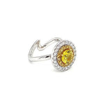 Yellow Sapphire Diamond Ring-Yellow Sapphire Diamond Ring -