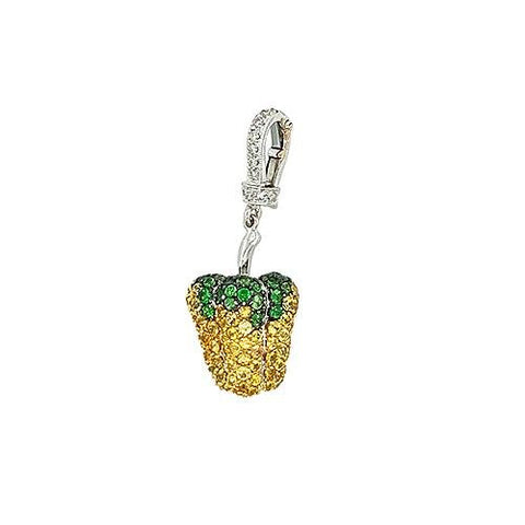 Yellow Sapphire Pepper Charm-Yellow Sapphire Pepper Charm -